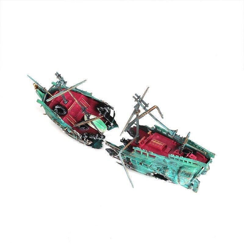 Split Wreck Ship  Aquarium Decor