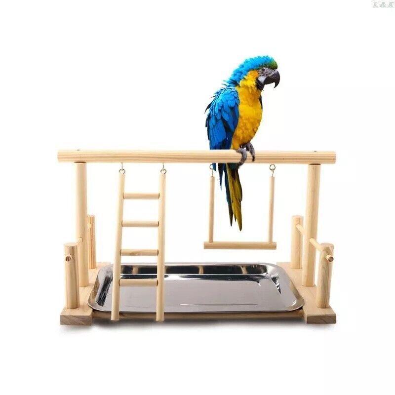 Parrots Wooden Bird Cage Stand - Play Activity Center