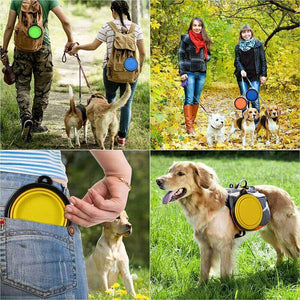 Portable Foldable Pet Bowl 9 Colours 350ml