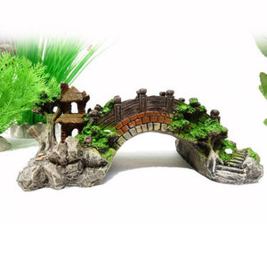 Aquarium Rocks Aquarium Bridge Resin Rock Pavilion Decoration 2 Sizes