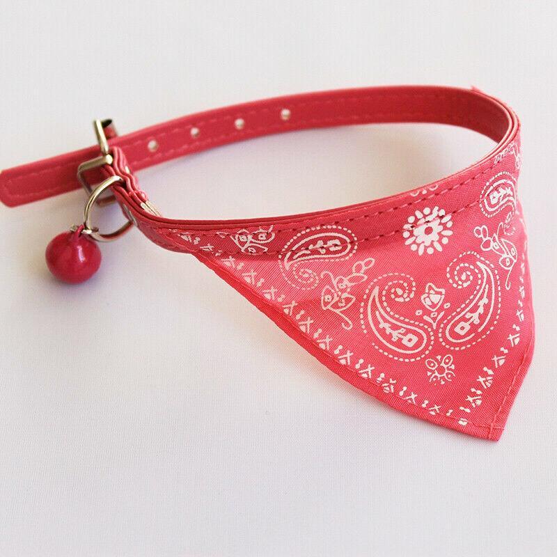 Leather Collar With Bandana Neck Scarf Designer Dog Collars 6 Colours