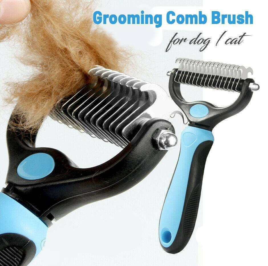 Versatile Deshedding Brush for Dogs & Cat Comb with Massage Gloves