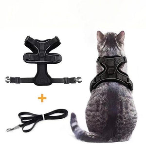 Cat Reflective Vest Harness Black XS/S