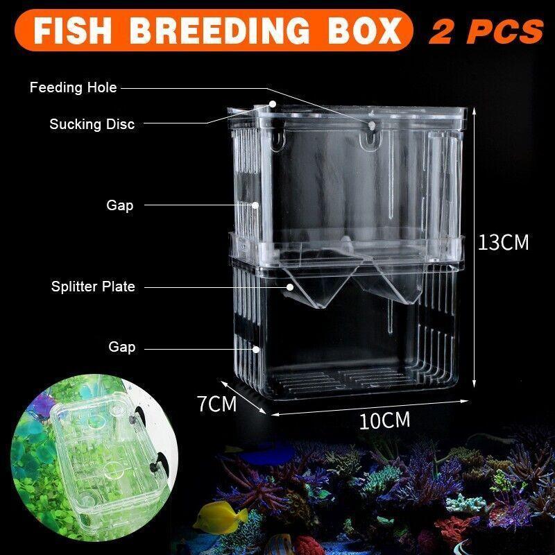 Fish tank breeding box, dual-level fish breeding box, durable aquarium breeding box