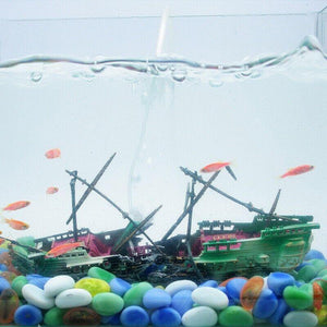 Split Wreck Ship  Aquarium Decor