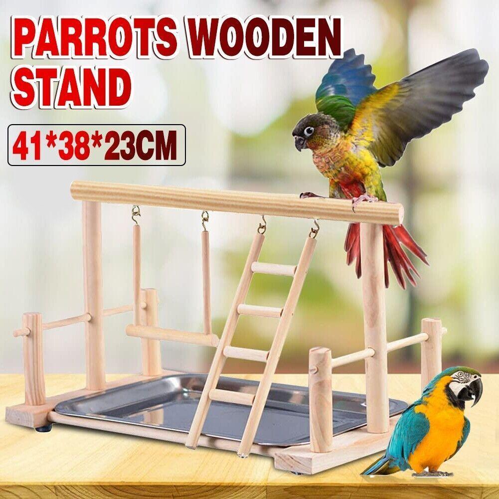 Parrots Wooden Bird Cage Stand - Play Activity Center