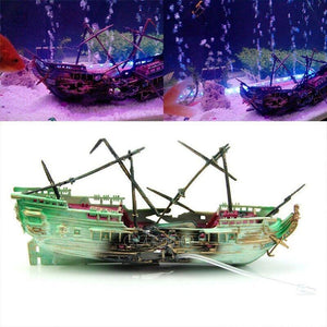 Split Wreck Ship  Aquarium Decor