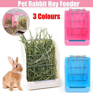 Corner plastic rabbit hay feeder for small animals