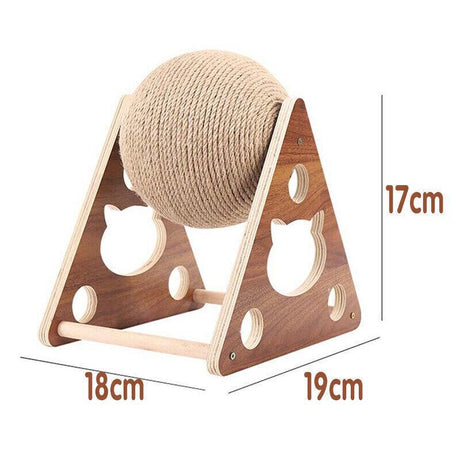 High-quality cat scratching post with natural sisal ballvHigh-quality cat scratching post with natural sisal ball