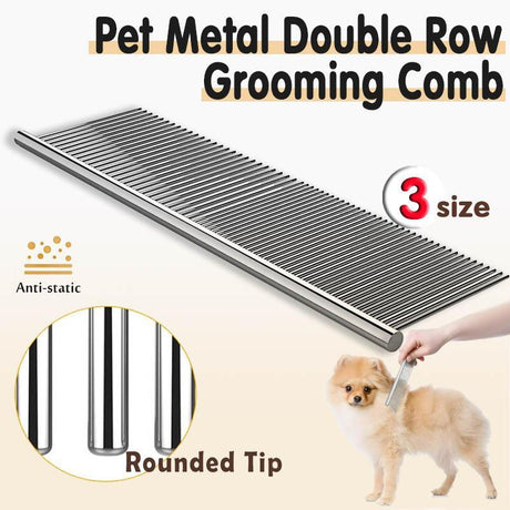 Stainless Steel Cat Flea Comb for Grooming - Effective Flea Comb for Cats and Dogs