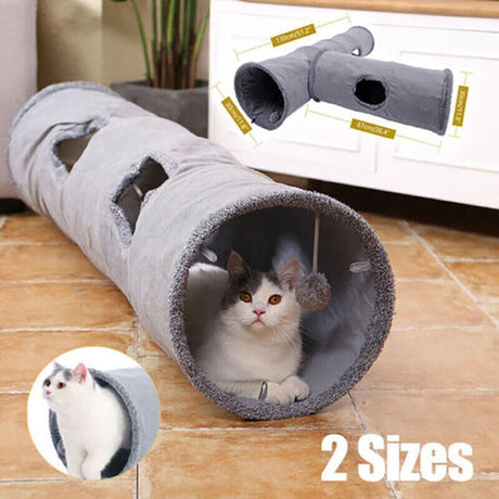 Interactive and Fun Cat Tunnel with Built-In Toy