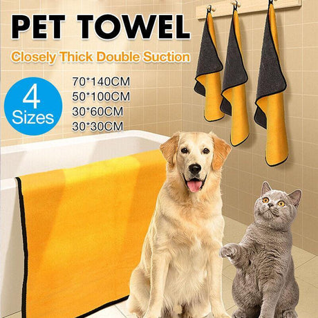 Ultra-Absorbent Microfiber Dog Towel for quick drying