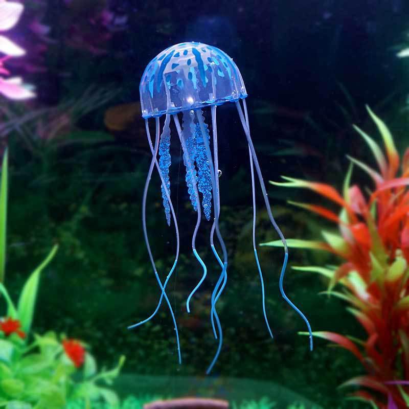 Glowing Jellyfish Ornament For Fish Tank 4 Colours