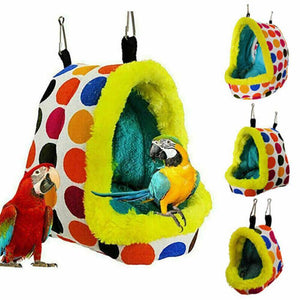 Colorful Bird Hammock providing a cozy resting place for pet birds