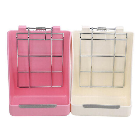 Corner plastic rabbit hay feeder for small animals