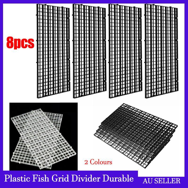 8Pcs Durable Fish Grid Dividers 30*15*0.6cm Black & White