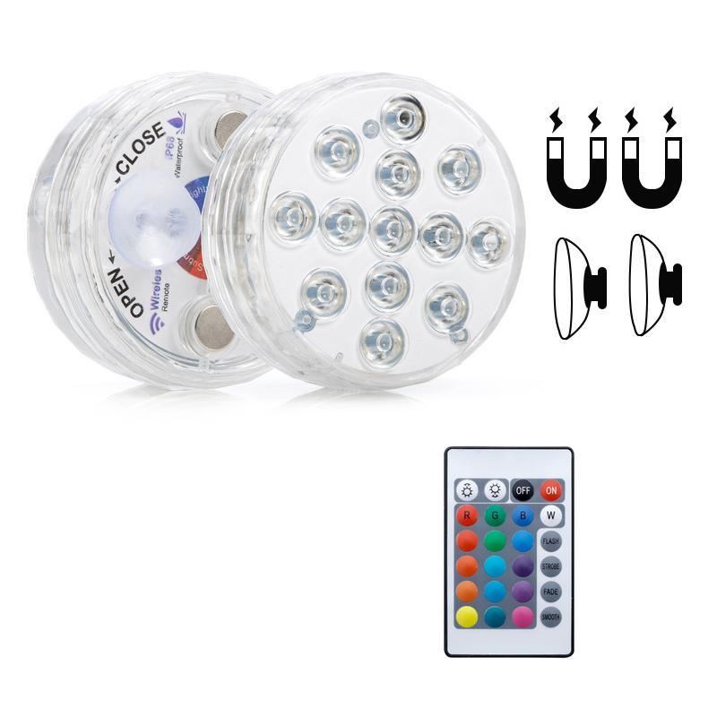 2/4pcs Submersible RGB LED Lights For Aquariums