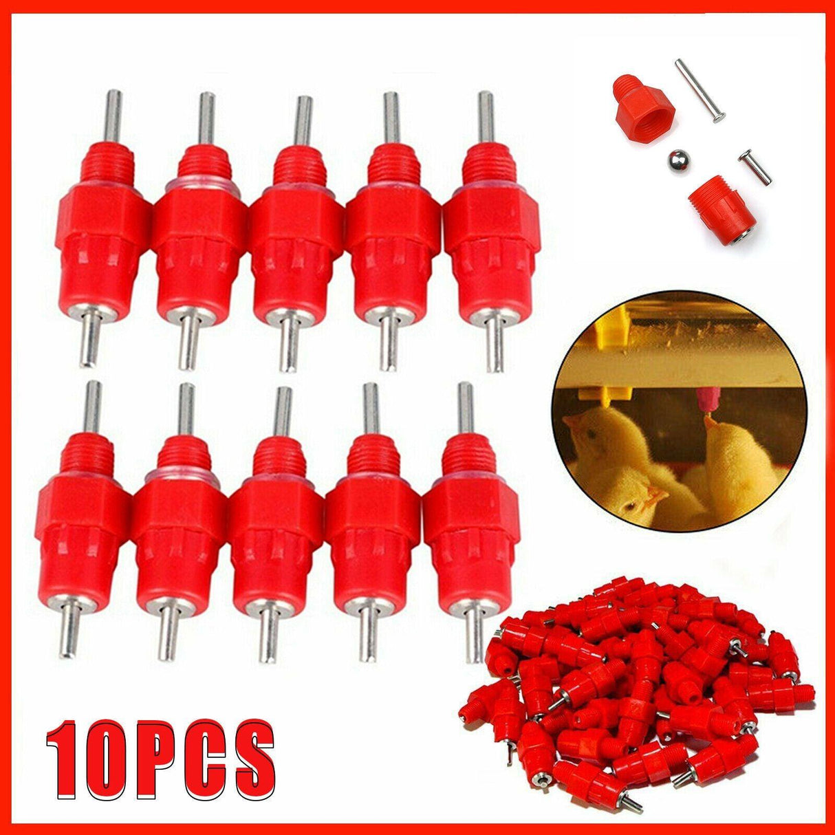 10pcs Automatic Water Nipple Valves