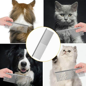 Stainless Steel Cat Flea Combs for Grooming Versatile Flea Comb for Cats and Dogs