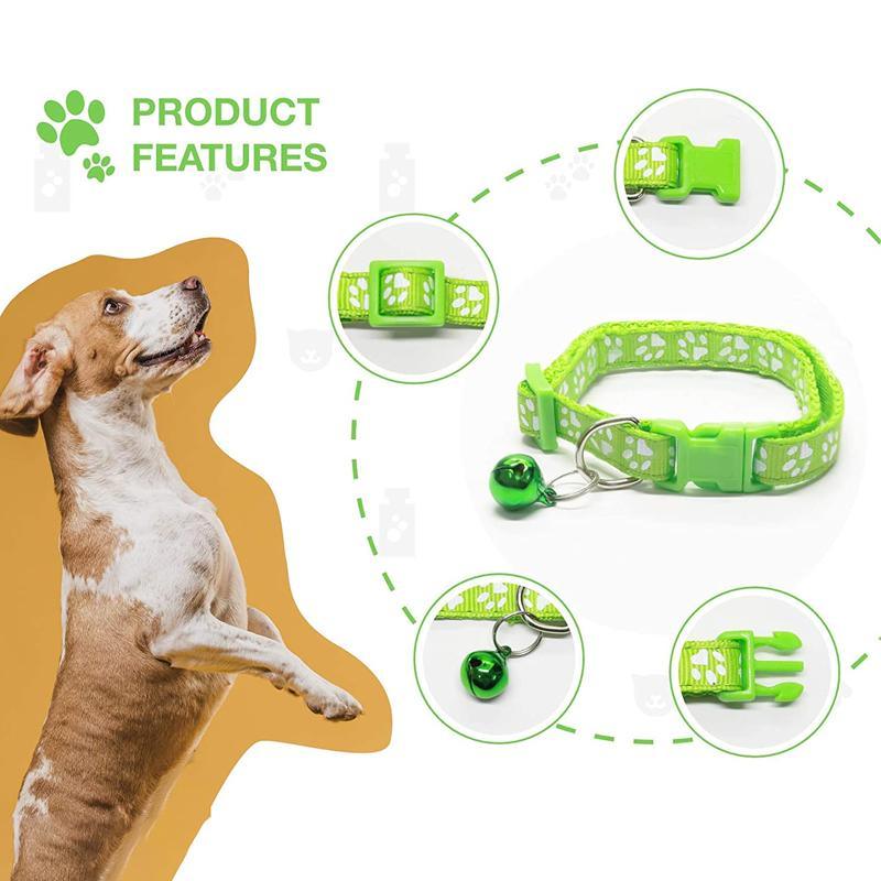 12 PCS Pet Whelping ID Collar With Bell