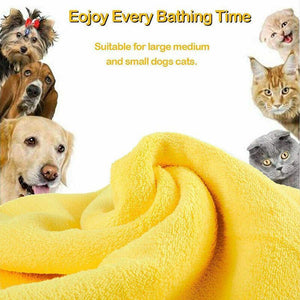 Ultra-Absorbent Microfiber Dog Towel for quick drying