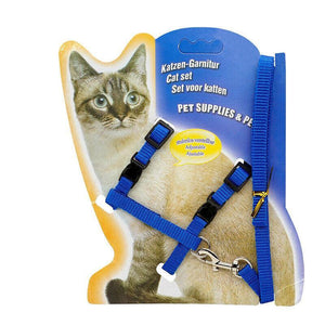 Adjustable Nylon Pet Cat Harnesses 6 Colours