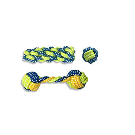 Durable and Fun 7-Piece Dog Rope Toy Set for Active Play