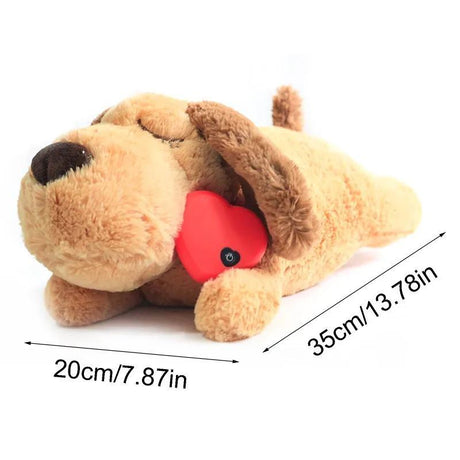 Plush Dog Toy with Heartbeat Simulation