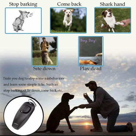 Effective Dog Whistle to Stop Barking with training clicker