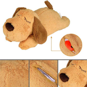 Plush Dog Toy with Heartbeat Simulation