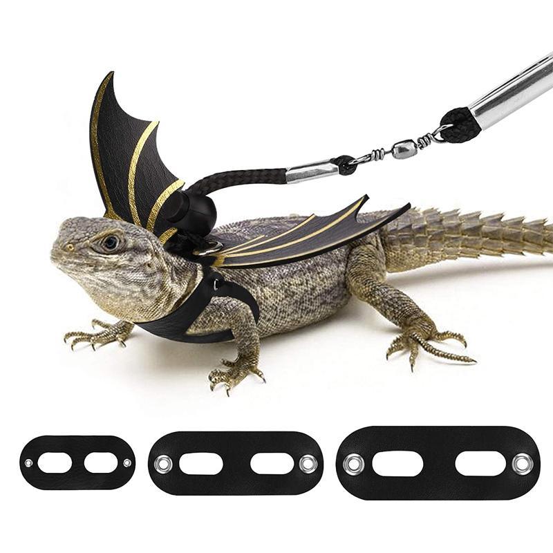 Adjustable Lizard Harness with Cool Leather Wings