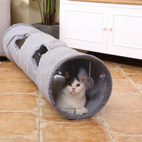 Interactive and Fun Cat Tunnel with Built-In Toy