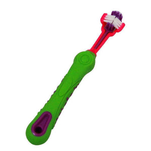 3-Sided Pet Toothbrush 5 Colours