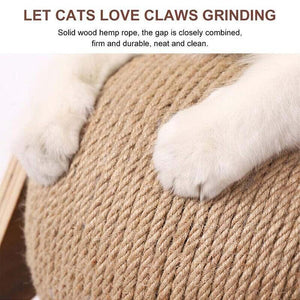 High-quality cat scratching post with natural sisal ball