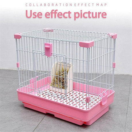 Corner plastic rabbit hay feeder for small animals