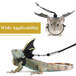 Adjustable Lizard Harness with Cool Leather Wings