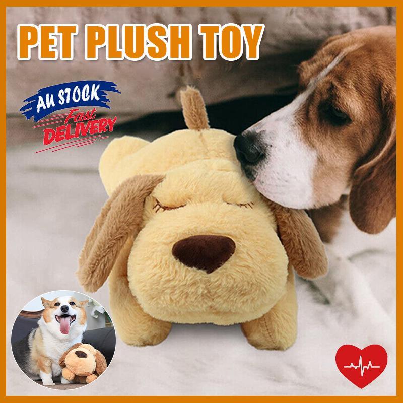 Plush Dog Toy with Heartbeat Simulation