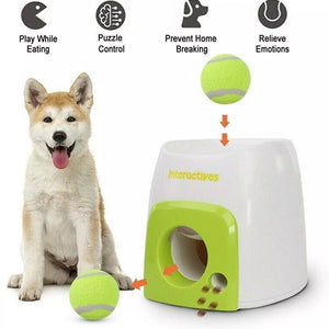 Automatic Ball Roll Out Launcher Pet Dog Machine Toys Interactive Tennis Thrower