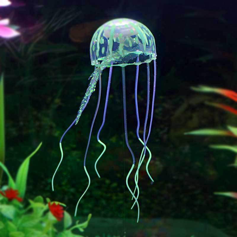 Glowing Jellyfish Ornament For Fish Tank 4 Colours