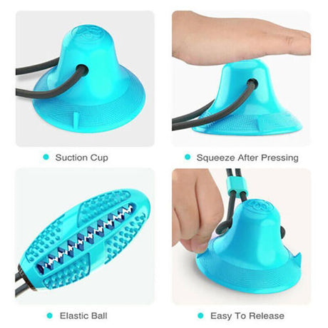 Interactive Floor Suction Cup Dog Chew Toy for Durable Play