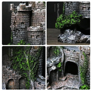 Aquarium Rocks Ancient Castle Tower Aquarium Ornament 17*6*13cm