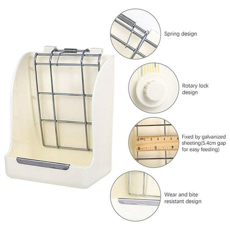 Corner plastic rabbit hay feeder for small animals