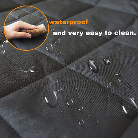 Premium waterproof Dog Seat Covers protecting a car's back seat