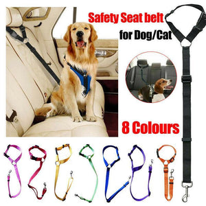 Adjustable Dog Seat Belt in various colors