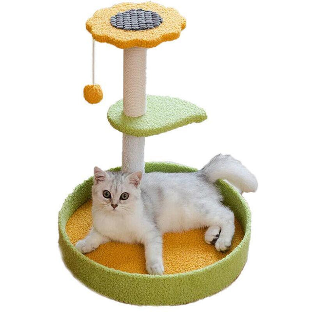 Cat Tree with Scratching Cat Post and Lounging Areas