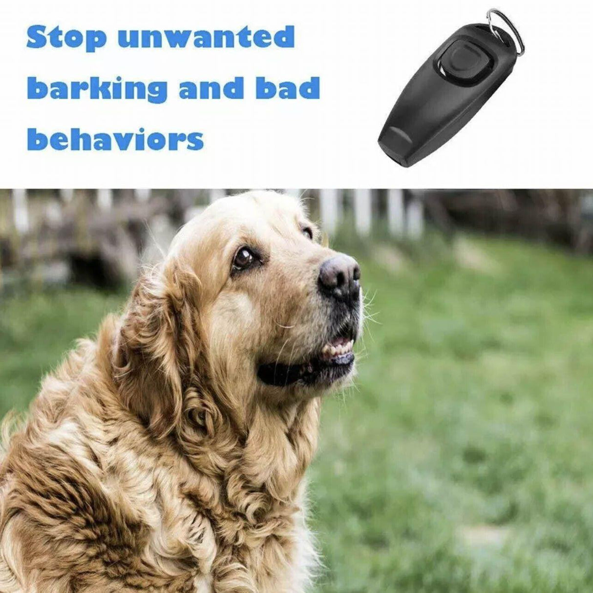 Effective Dog Whistle to Stop Barking with training clicker