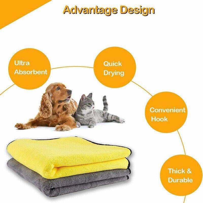 Ultra-Absorbent Microfiber Dog Towel for quick drying