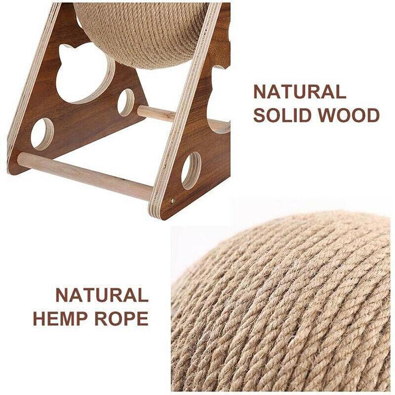 High-quality cat scratching post with natural sisal ball