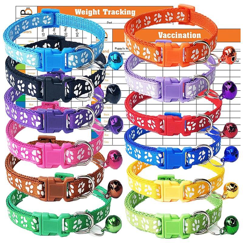 12 PCS Pet Whelping ID Collar With Bell