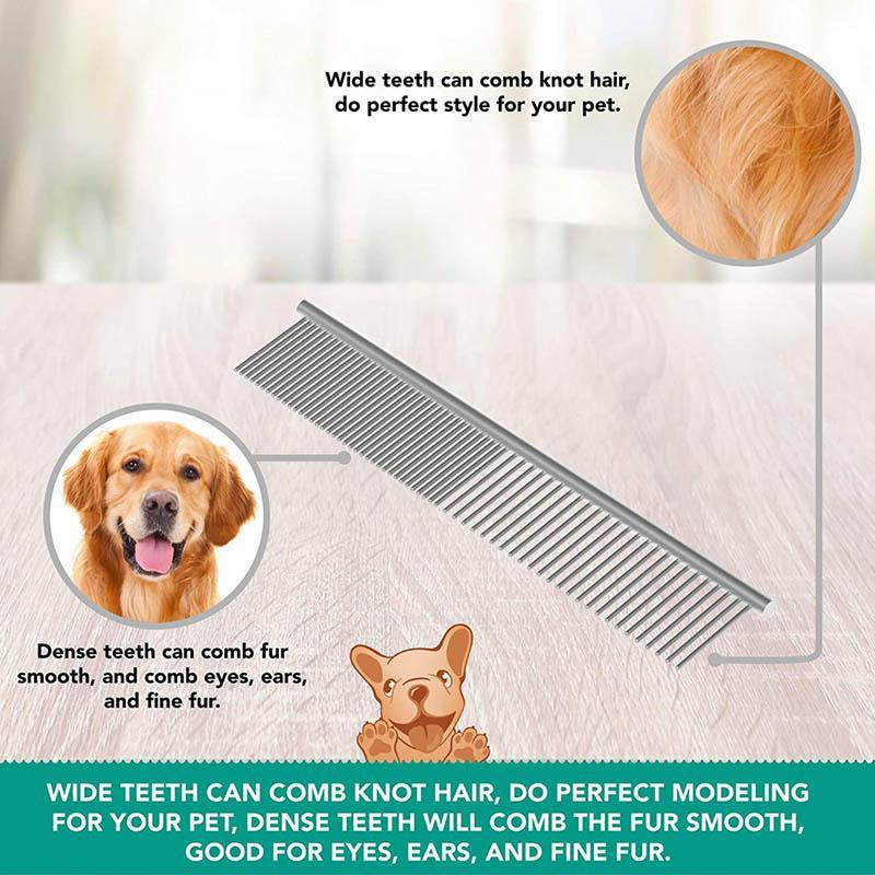 Stainless Steel Cat Flea Combs for Grooming Versatile Flea Comb for Cats and Dogs